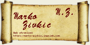 Marko Živkić vizit kartica